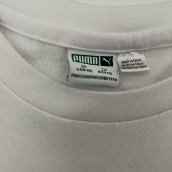 (5 for $50) White PUMA tee shirt - Picture 3 of 4